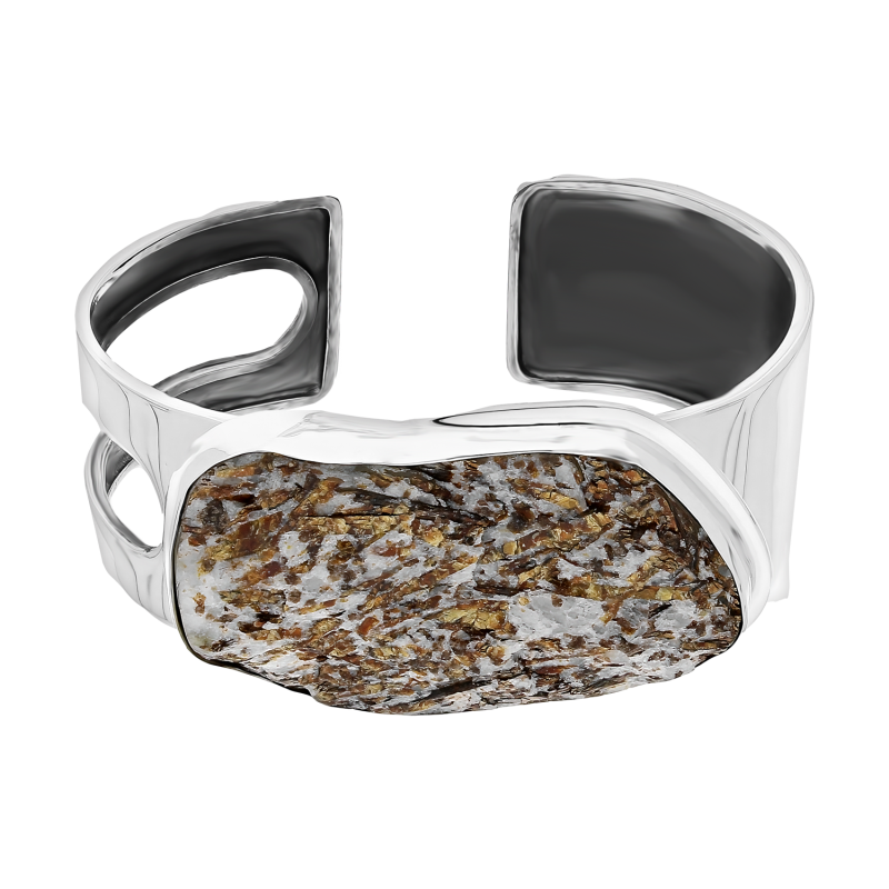 Bransoleta srebrna astrofilit Rosja GX MINERALS GX-astro-8 bangle próba 925