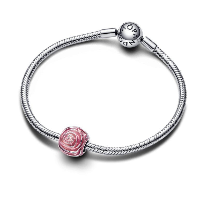 Różowy charms Pandora Kwitnąca róża 793212C01