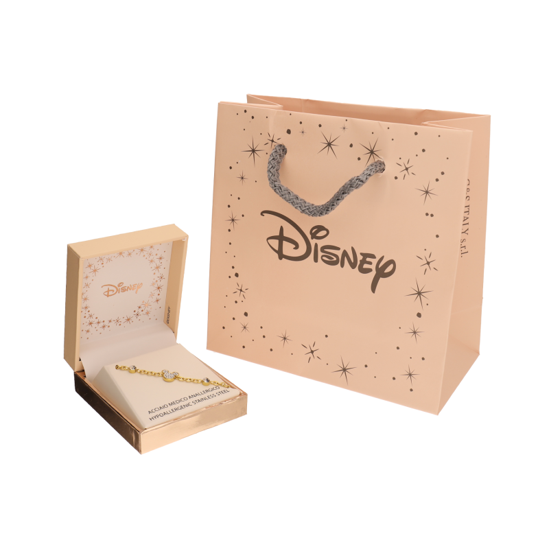 Bransoleta Disney dla dziewczynki z Myszką Mickey z białymi cyrkoniami DK B600590YRWL-B.CS