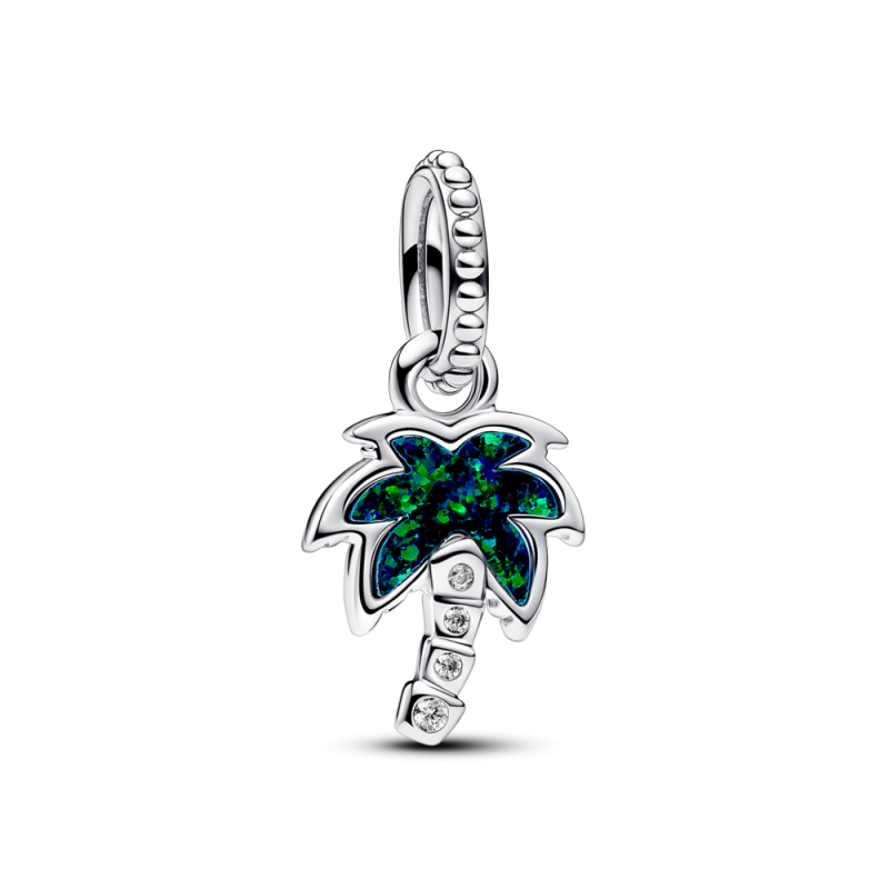 Charms-zawieszka Pandora Opalizująca zielona palma 793352C01