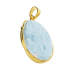 Zawieszka pozłacana larimar Dominikana IU-lar-owal Gold próba 925